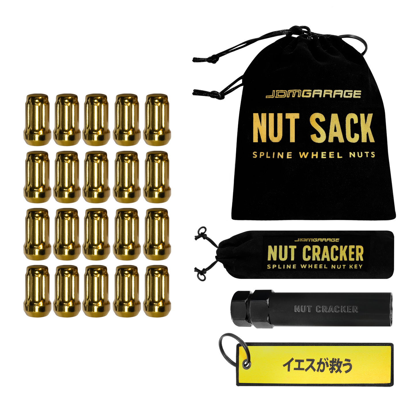 Nut Sack - Spline Wheel Nuts Set ( Gold )