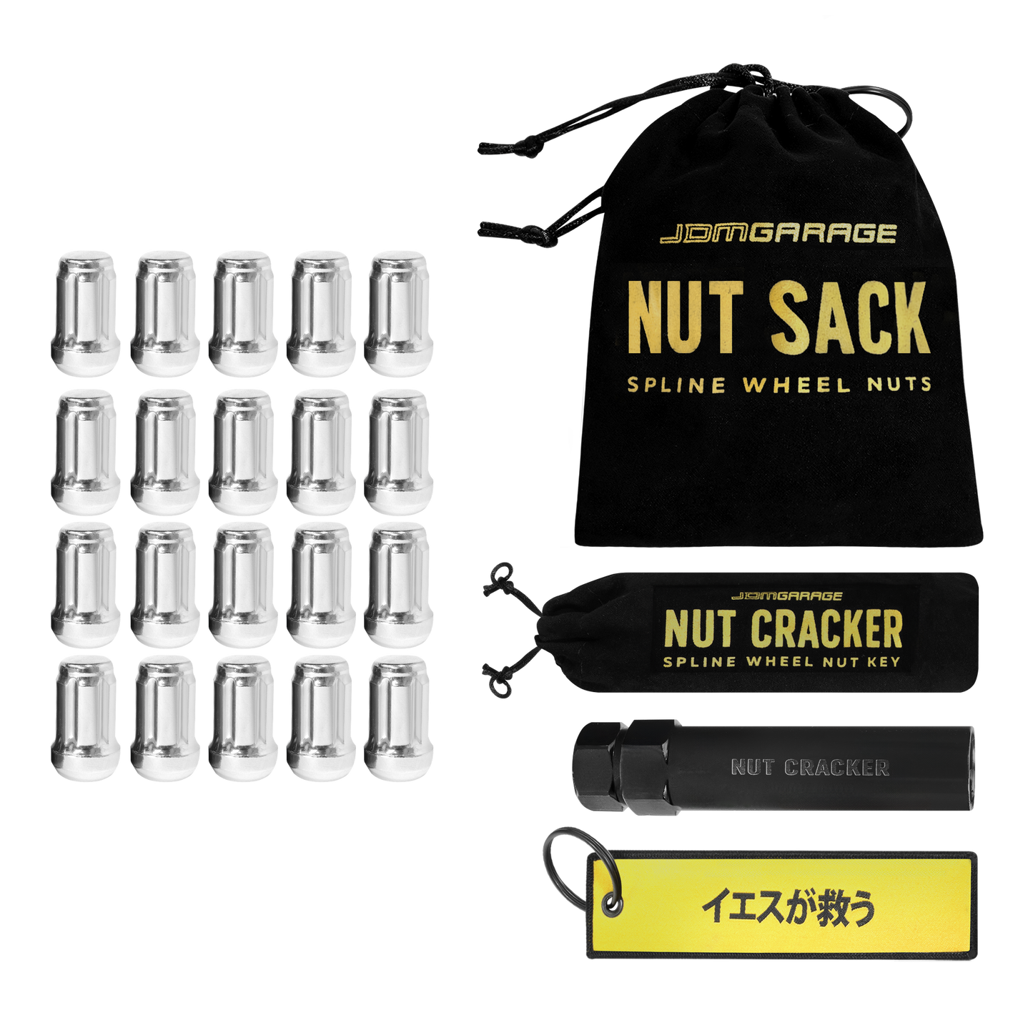 Nut Sack - Spline Wheel Nuts Set ( Chrome )