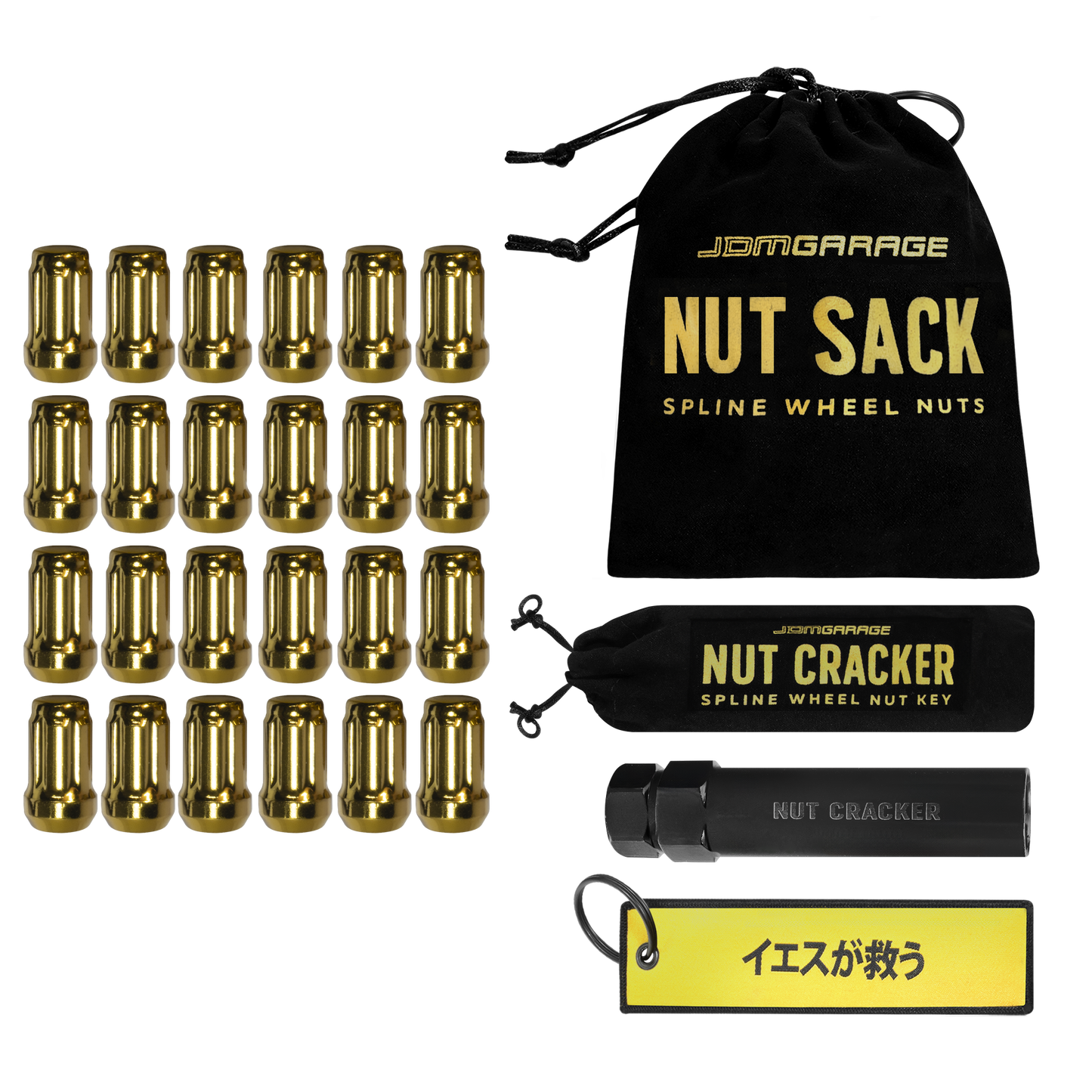 Nut Sack - Spline Wheel Nuts Set ( Gold )