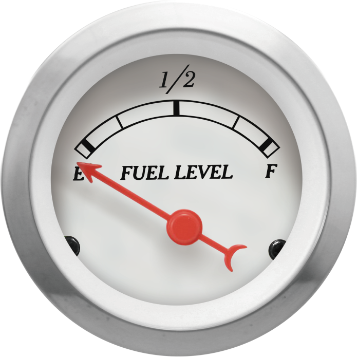 Autogauge Classic - Fuel Level Gauge - White