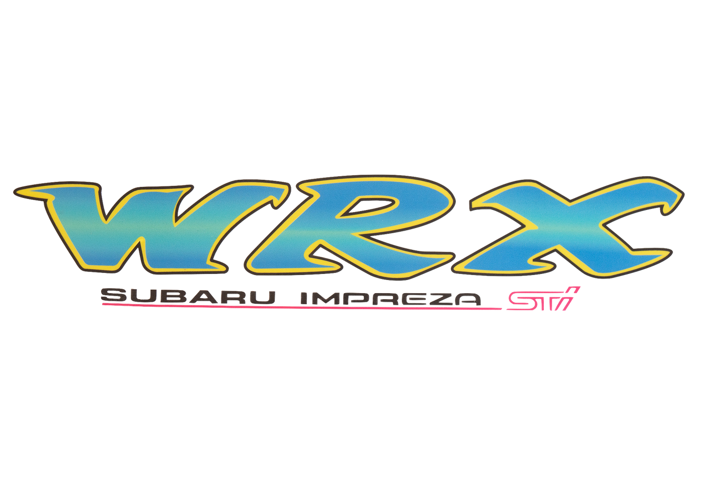 Subaru Impreza GC8 WRX STI Green/Yellow Decal ( Boot Rear ) - Option 1