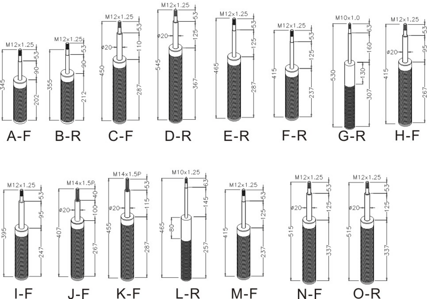 Replacement Coilover Strut Insert
