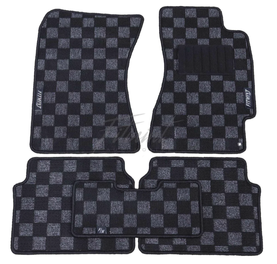 Fitmint Checkered Floor Mats Front Pair - Subaru Impreza GDB