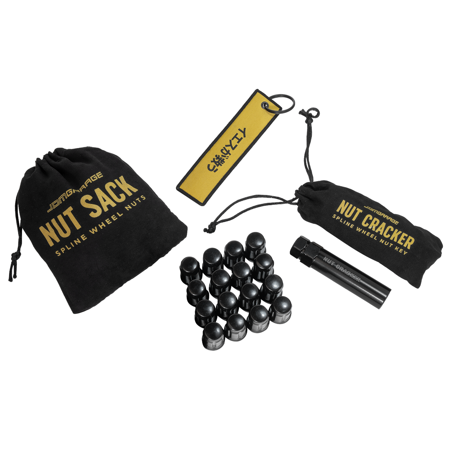 Nut Sack - Spline Wheel Nuts Set (Black) Wheel Products