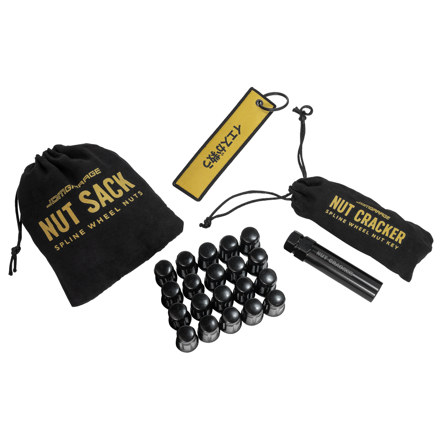 Nut Sack - Spline Wheel Nuts Set ( Black )