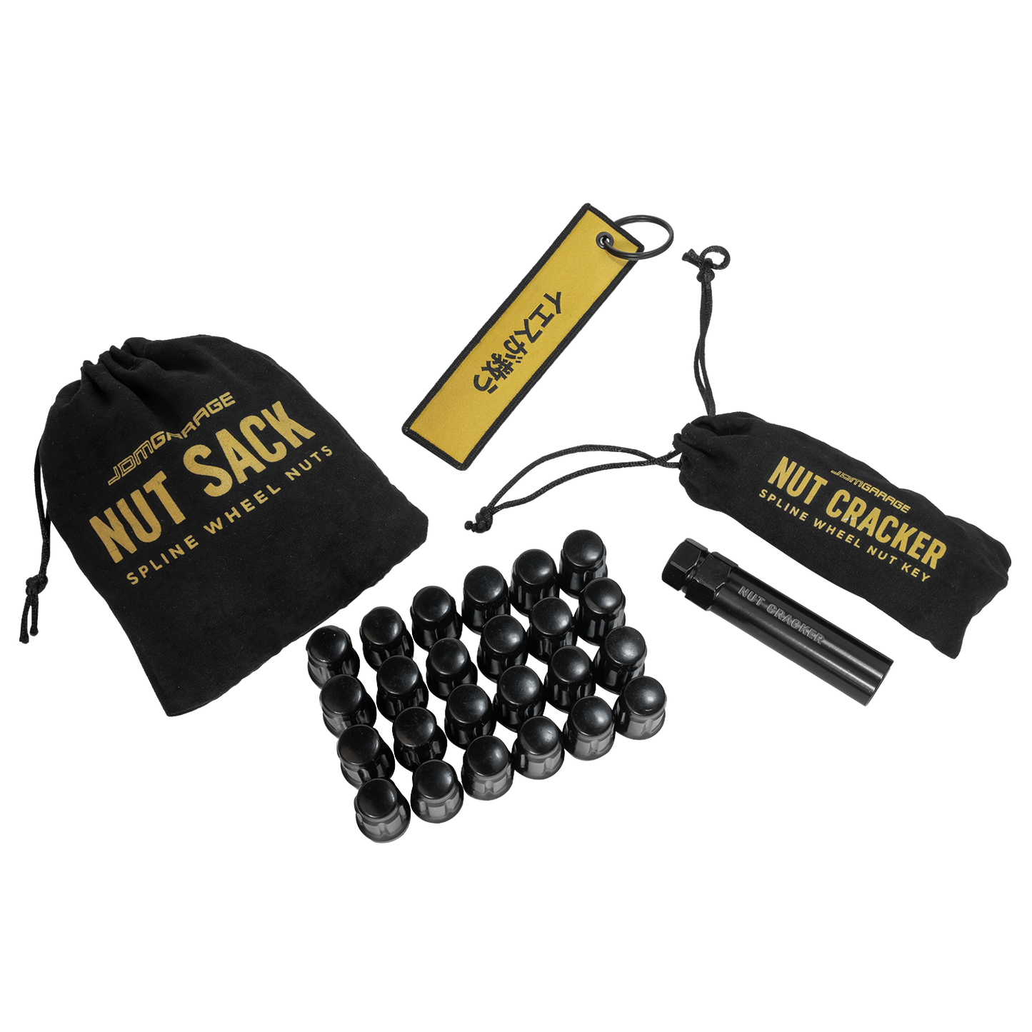 Nut Sack - Spline Wheel Nuts Set ( Black )