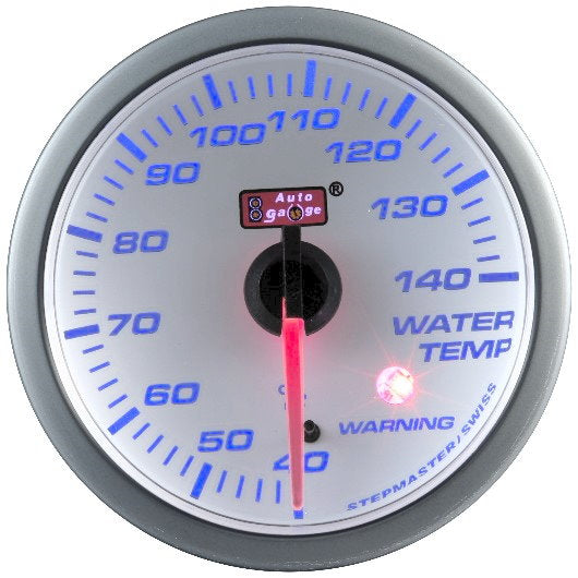 Autogauge Stepper Motor - Water Temperature Gauge - White