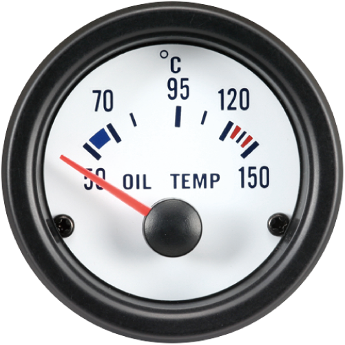 Autogauge Staple Oil Temperature Gauge White JDM Garage