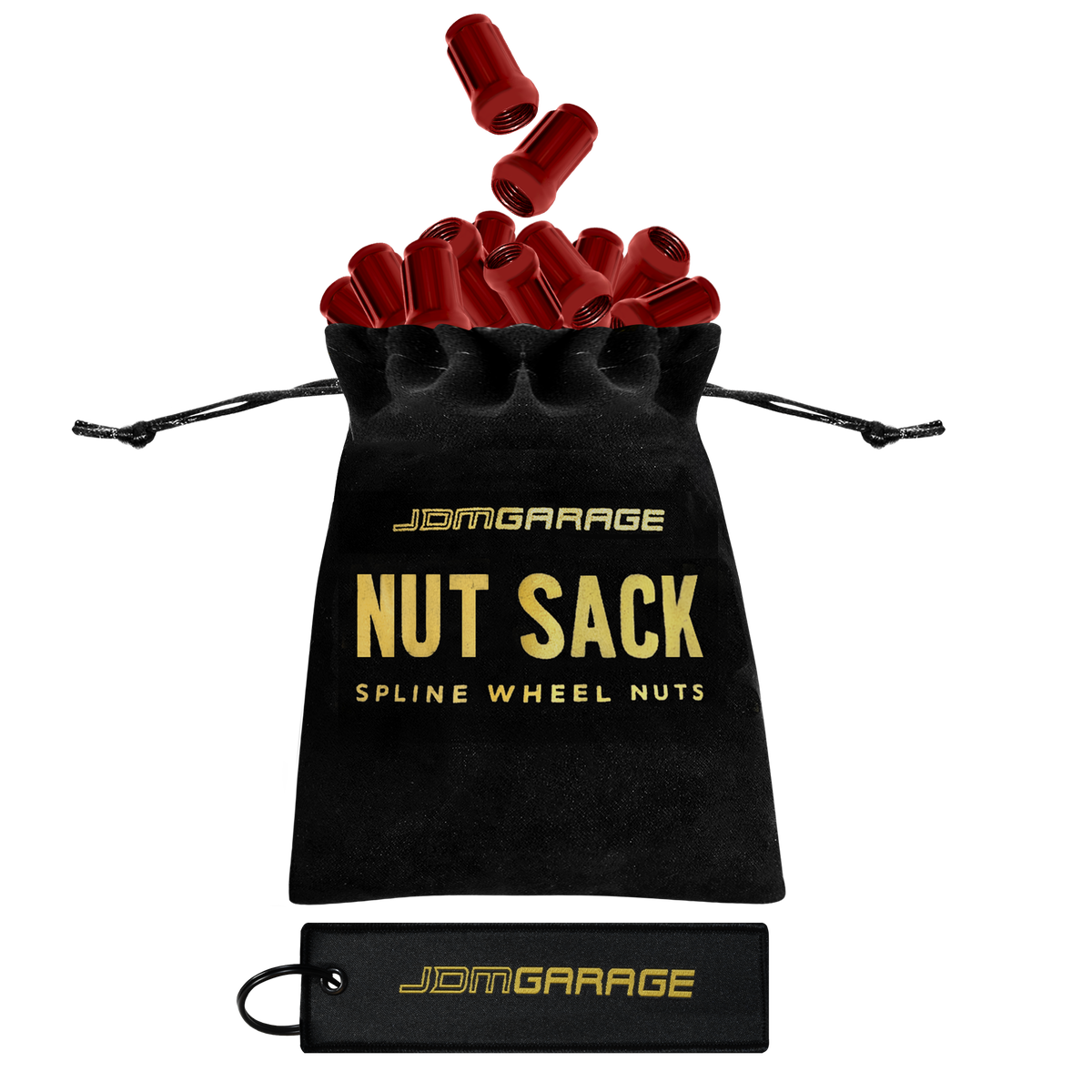 Nut Sack - Spline Wheel Nuts Set (Red) Wheel Products