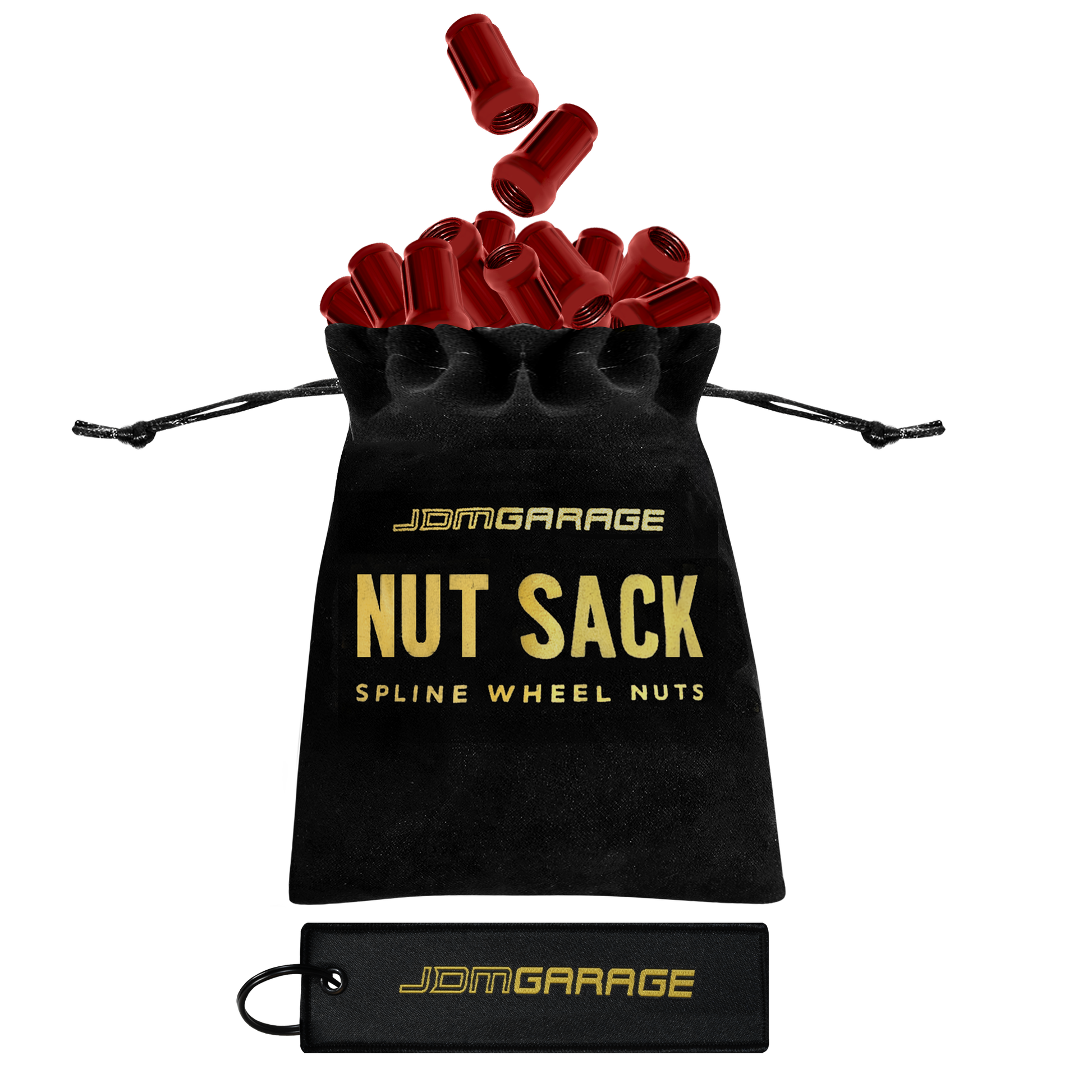 Nut Sack - Spline Wheel Nuts Set (Red) Wheel Products