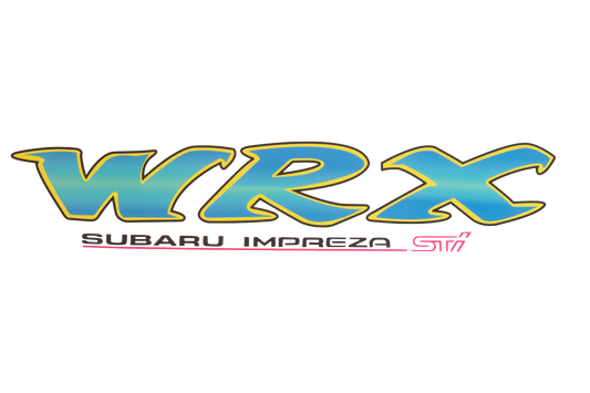 Subaru Impreza GC8 WRX STI Green/Yellow Decal ( Boot Rear ) - Option 2