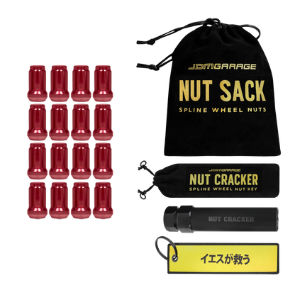 Nut Sack - Spline Wheel Nuts Set (Red) 4 Stud / 12x1.25 - Wheel Products