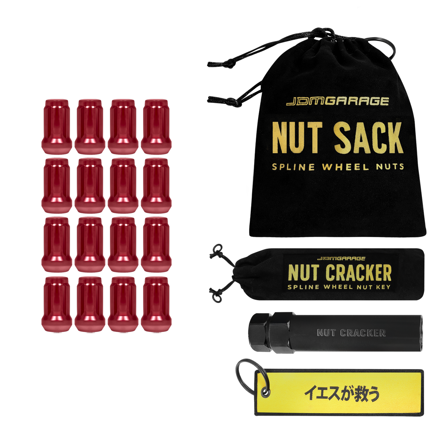 Nut Sack - Spline Wheel Nuts Set ( Red )