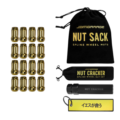 Nut Sack - Spline Wheel Nuts Set (Gold) 4 Stud / 12x1.25 - Wheel Products