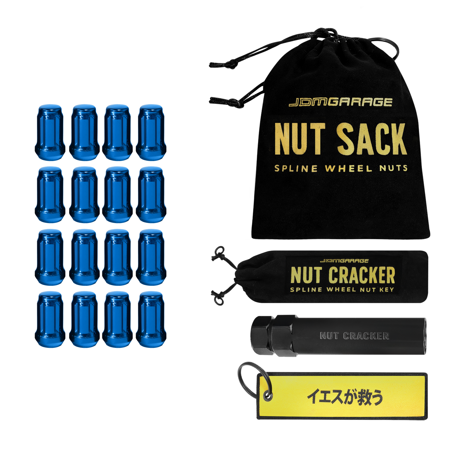 Nut Sack - Spline Wheel Nuts Set ( Blue )