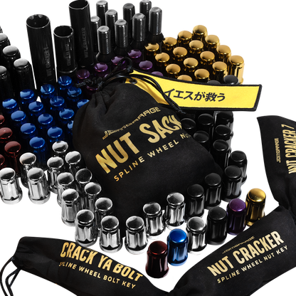 Nut Sack - 7 Spline Wheel Nuts Set (Black) Wheel Products